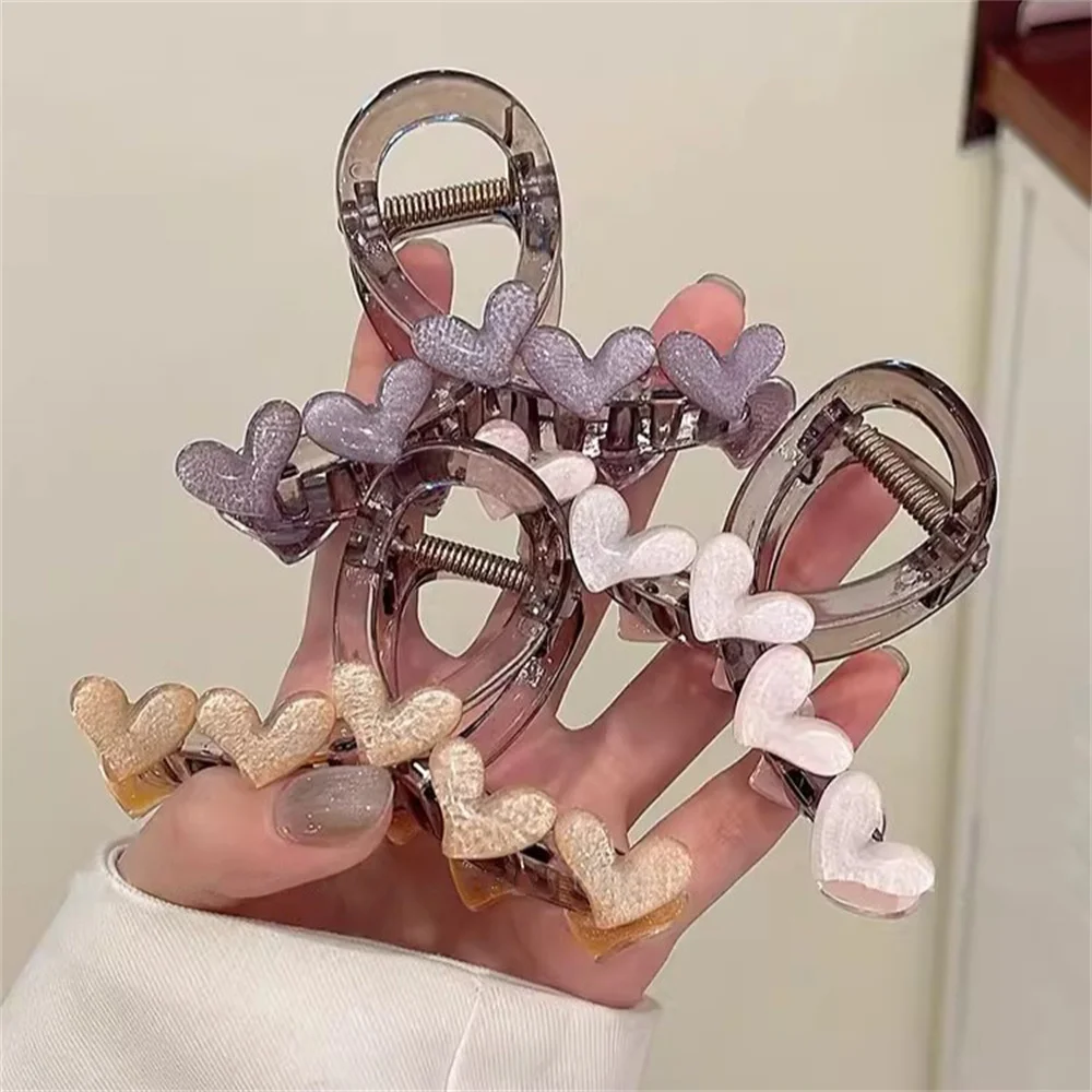 Herz Geometrische Haar Klaue Krabben Haarnadeln Mode Kreuz Haar Clips Barrettes Frauen Mädchen Koreanische Pferdeschwanz Clip Haar Zubehör