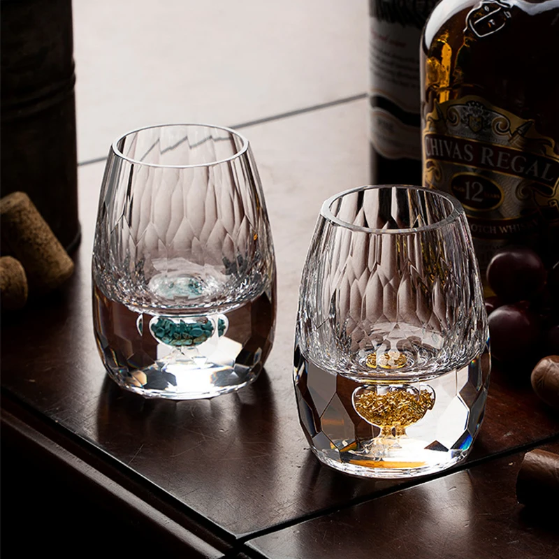 50ml Diamond Cutting Crystal Liquor15/50ml Glasses Vodka Shot Glass Wine Glasses Whiskey Glass Spirits Sake Soju Brandy Tea Cup