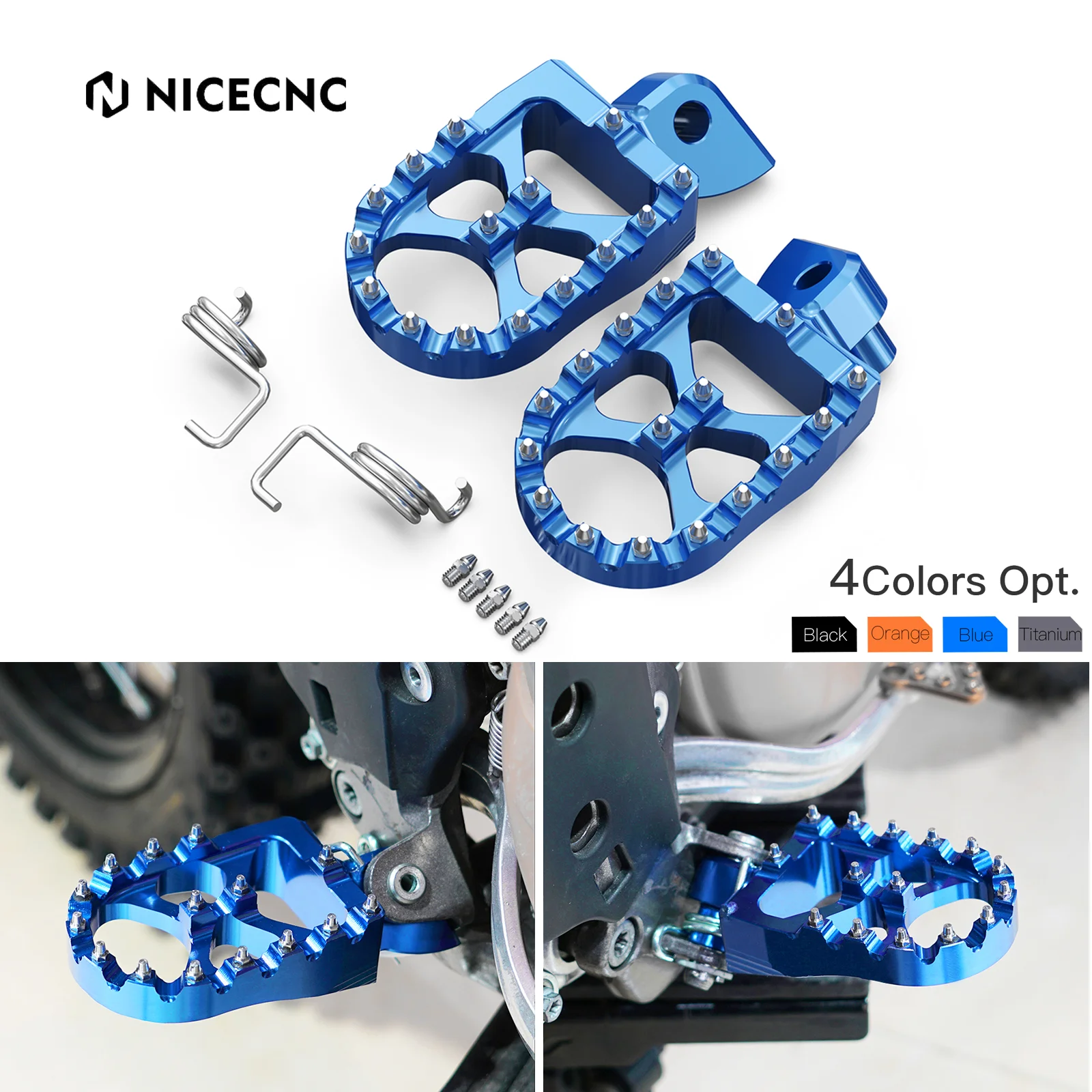 

NiceCNC For Husqvarna TE FE 150 200 250 300 350 400 450 501 2014-2016 Foot Pegs Footrest Pedals FS450 TC125 TC250 FC250-450 TC65