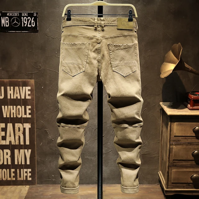 Jeans Cargo Pants Men 2023 New Cotton Men Denim Pants Casual Slim Military  Tactical Cowboy Trousers Male Patchwork Wild Vintage - AliExpress