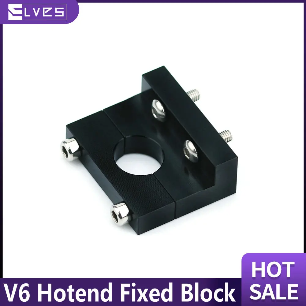 ELVES  V6 Hotend Fixed Block E3D V6 Volcano Hot end Extruder Holder Mounting Bracket for 3D Printer Parts Ender-3 CR-10