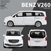 1:32 Benzs V260 MPV Alloy Car Model Diecast Metal Toy Vehicle Car Model Sound and Light Collection Childrens Toy Gift F178 5