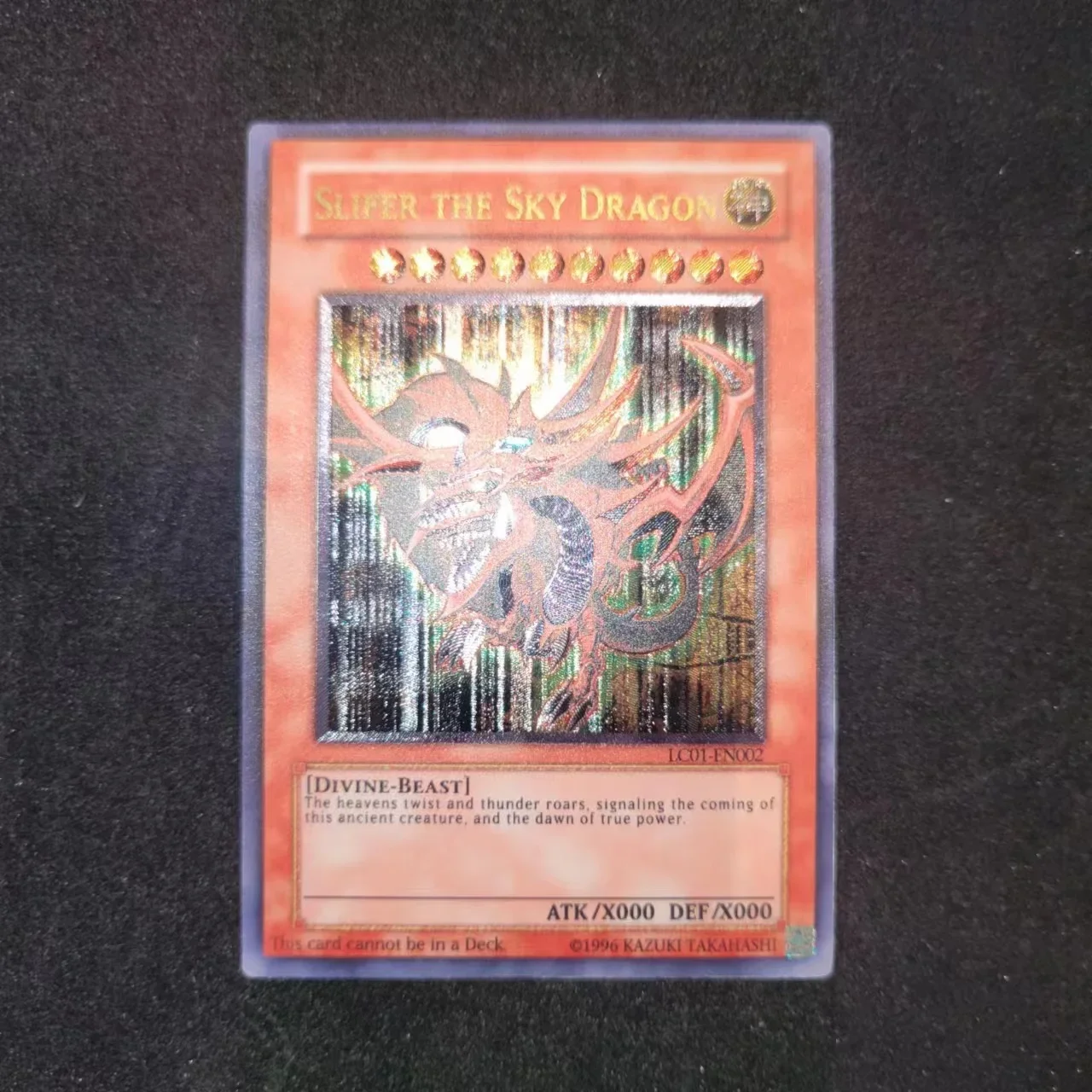 Yu-Gi-Oh UR LC01-EN002 /Slifer the Sky Dragon детский подарок коллекционные карточки игрушки (не оригинальные) лабиринт yu gi oh ur series игры серии god demon коллекционные аниме карты рождественские подарки подарки на день рождения игрушки не оригинальные