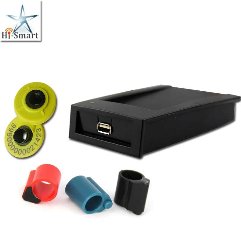 125KHz/134.2Khz HITAGS256 RFID Reader and Writer Pet Ear Tag Pigeon Ring ID Encoder