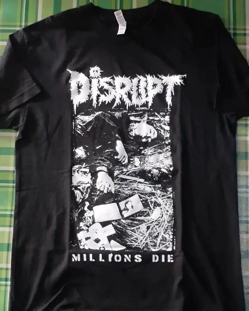 Disrupt Milions Die t-shirt black vintage full sizes S to