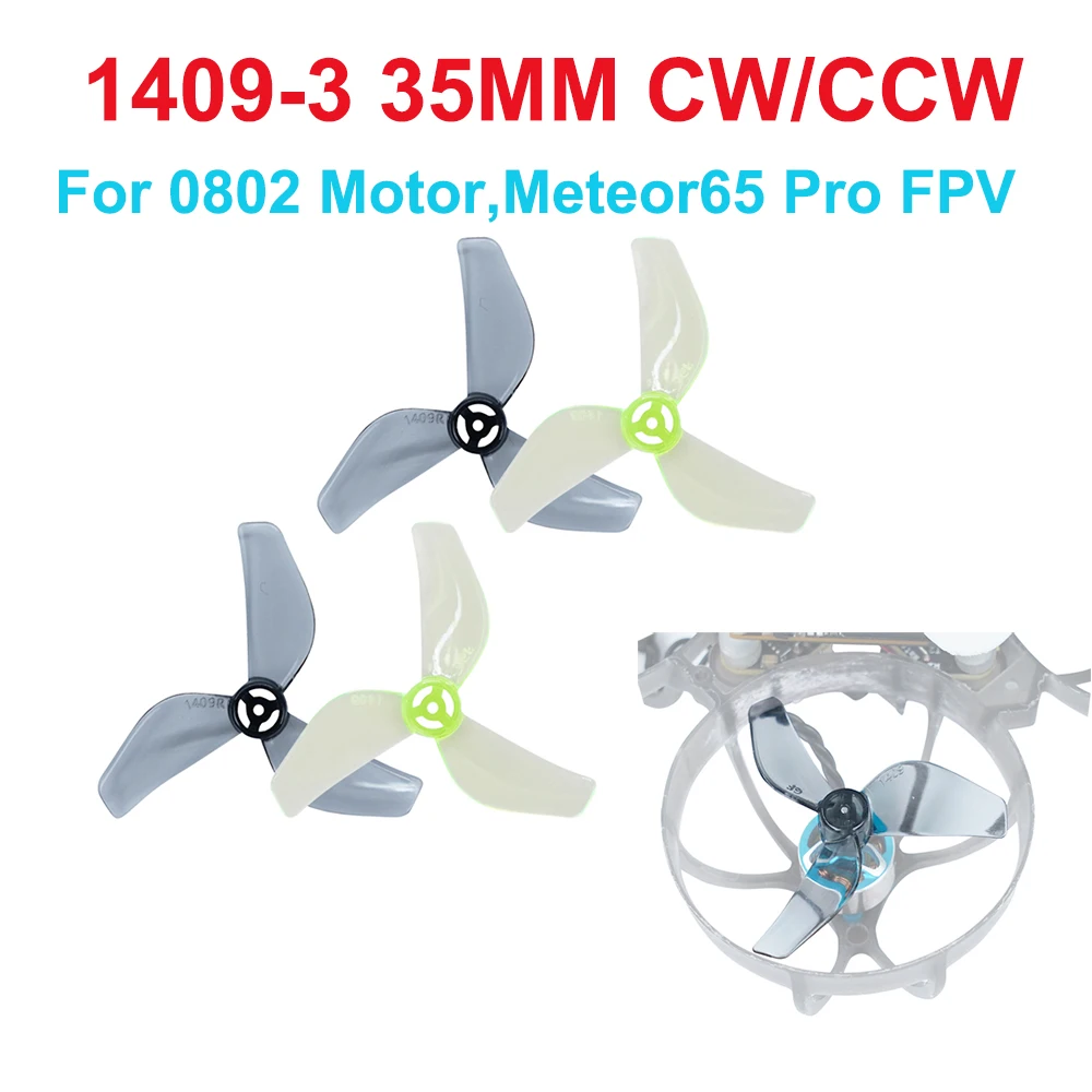 Hélice Gemfan 1409 3 pales 35mm pour Meteor65 Pro FPV Whoop - Lot de 16