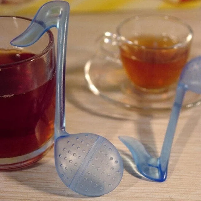 2Dcs Tea Szűrők Zenei Jegyzet Alakú Teásszűrő Teáskanál Infuser Szűrő Bár Teamária Konyhai Kiegészítők Italkészletek - Image 3