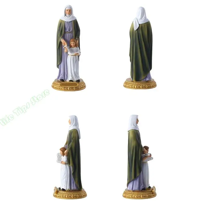 Virgin Mary & Saint Anne Resin Statue 4