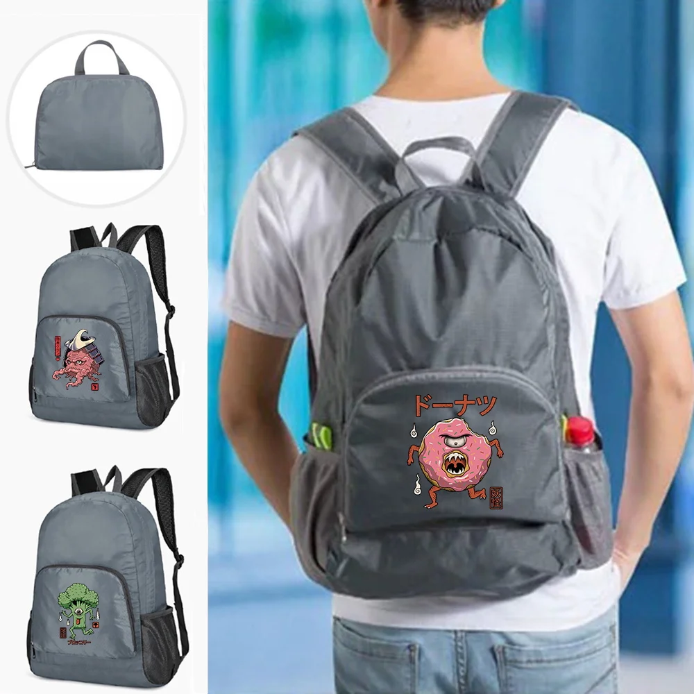 Foldable Backpack High Capacity Ultralight Travel Bag Hiking Backpack Cute Monster Series Outdoor Sports Rucksack for Men Women
