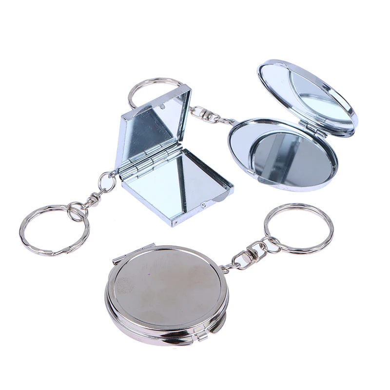 Cosmetic Mirror Double Sided Folding Keychain Makeup Mini Makeup mirror