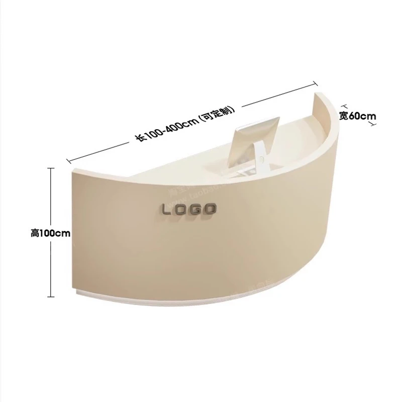 Modern Simple Semicircular Arc Reception Desks Nordic Beauty Salon Outfit Counter Storage Office Furniture Receptionsdisk FYRD
