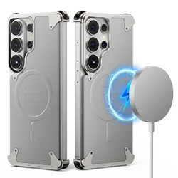 Eary Slim Thin Leather Case with Magsafe and Military - Grade Drop Protection - Galaxy S26 Ultra (Tintanium)