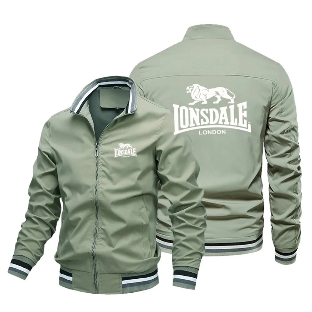 Jaqueta Langsdale masculina, jaqueta de piloto profissional, elegante, Primavera, Novo, 2024