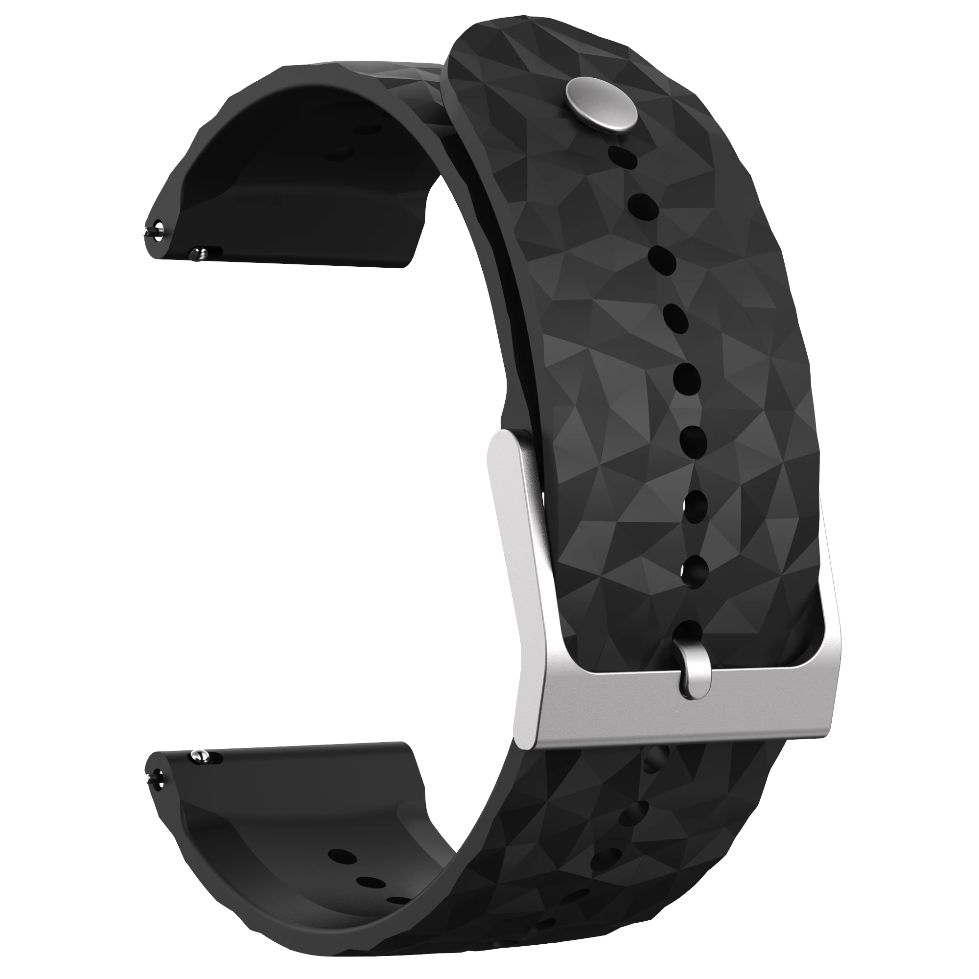 Green & White Silicone Running Strap - Universal 24mm Band