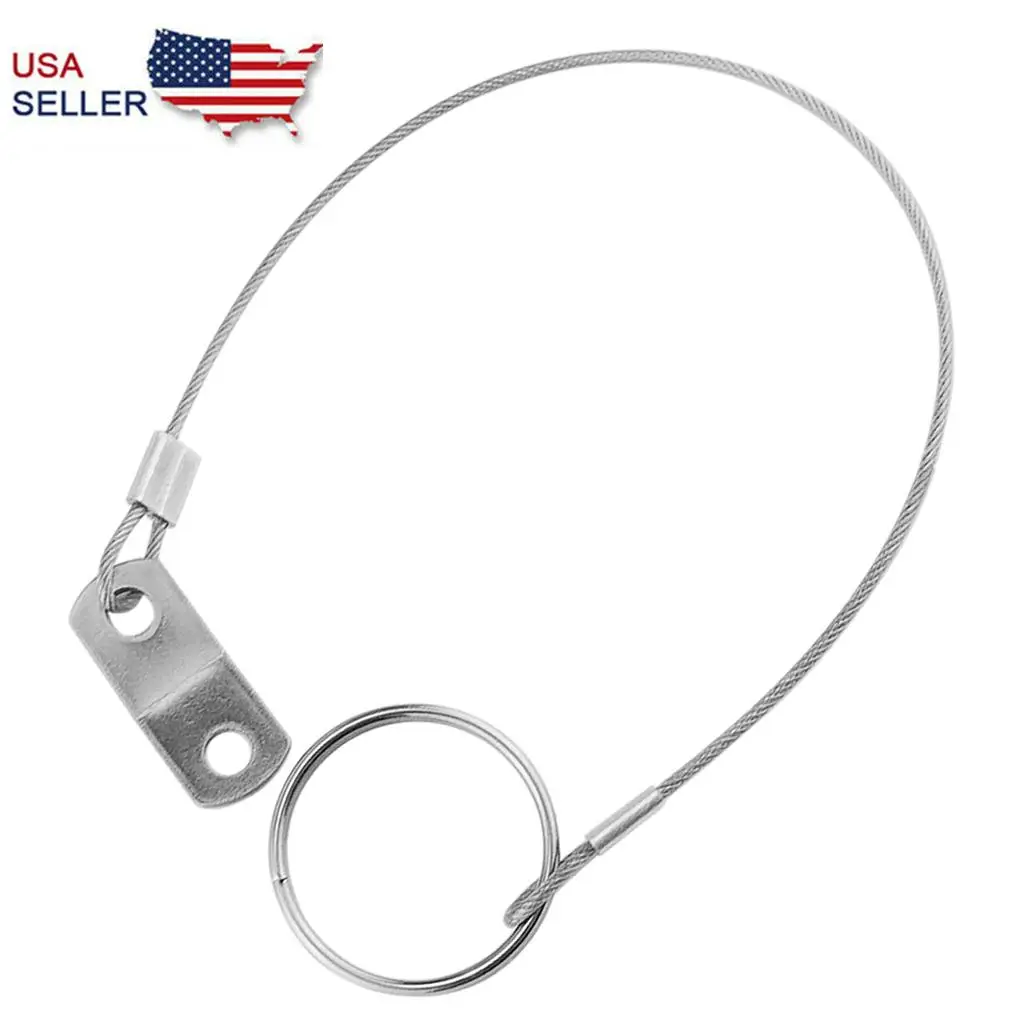 

MagiDeal Quick Release Pin Stainless Steel 150mm Lanyard Bimini Top for Boat