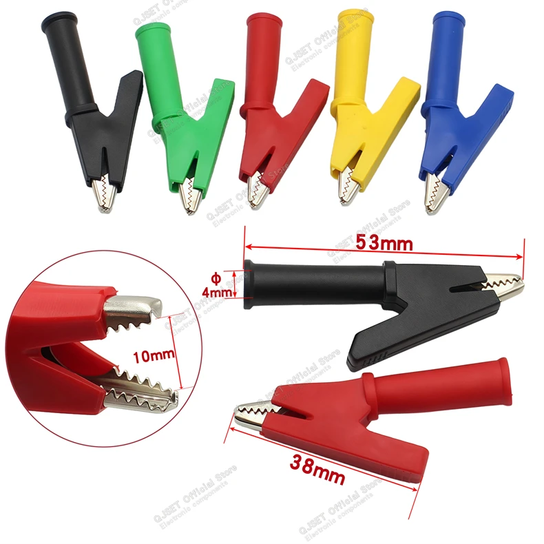 1 Set 30A 50A PVC-Krokodilklemmen-Set mit Stecker, Griff, Testkabel, Sonde, 4mm Buchse, Bananenstecker, Batterieklemmen – Detail 6