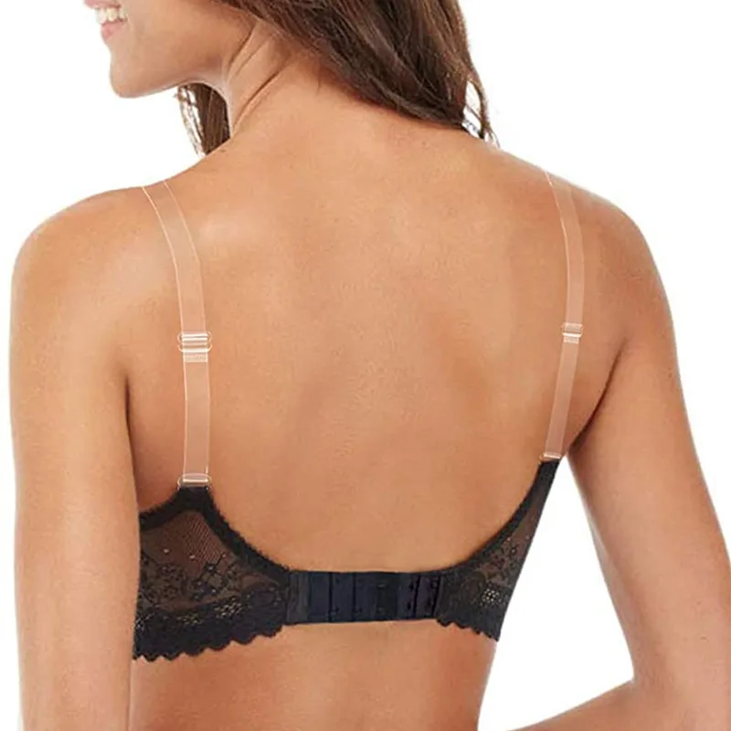 3 Pairs/Set Clear Bra Straps Transparent Invisible Detachable