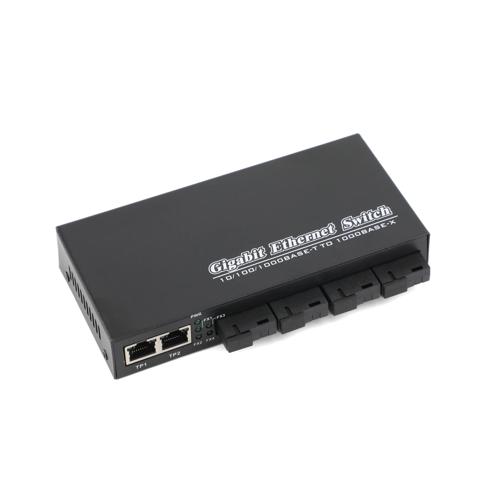 1Pcs 1000M Optic Media Converter 4 SC to 3 RJ45 Gigabit Fiber Optical Transceiver 2A+2B Ports 1310nm/1550nm 20KM Ethernet Switch