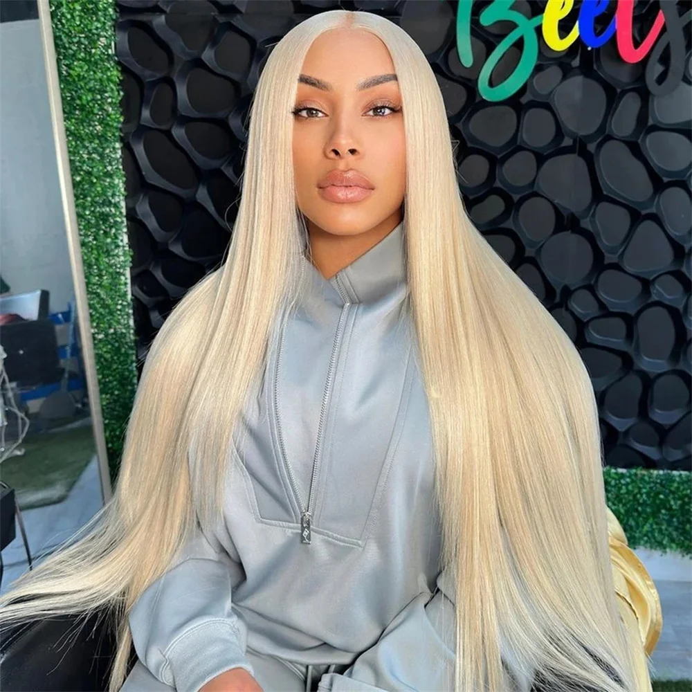 

613 Honey Blonde Lace Front Human Hair Wigs Brazilian Straight Hair 13x4 HD Transparent Lace Frontal Wigs