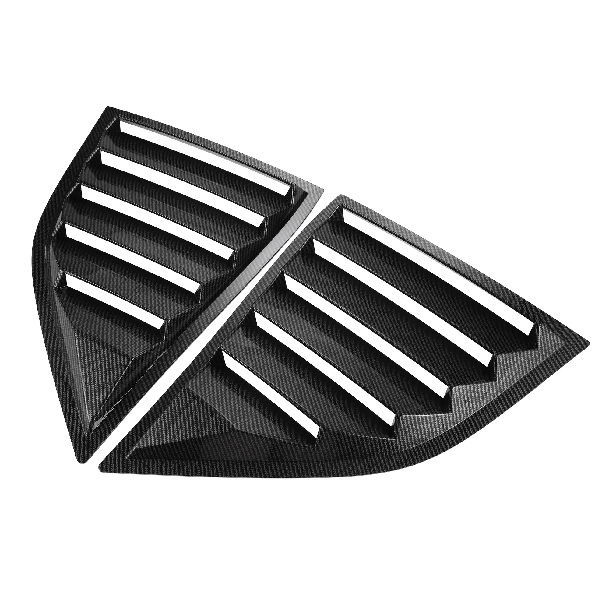Car Rear Louver Window Side Shutter Cover Trim Sticker Vent Scoop ABS Carbon Fiber Style for Dodge Challenger 2015-car rear window cover,car side window louver