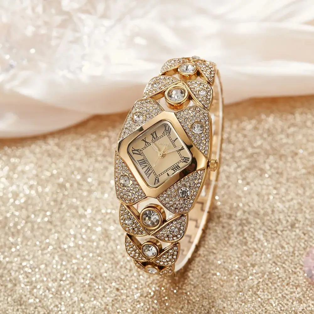 Luxurious Luminous Diamond-Studded Ladies' Quartz Watch