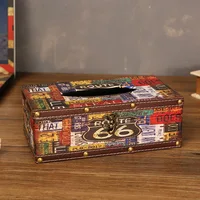 European Retro Tissue Box Home Living Room Coffee Table Napkin Storage Box Bedroom Car Tissue Box Tissue Box Holder 2