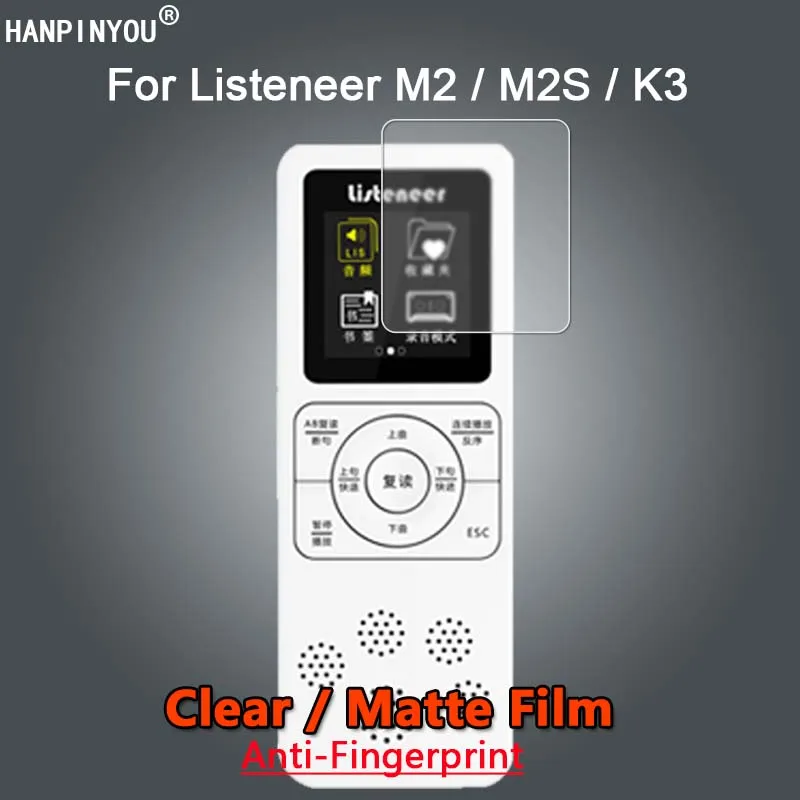 

For Listeneer M2 M2S K3 Repeater Ultra Clear Glossy / Anti-Fingerprint Matte Screen Protector Soft Slim Film -Not Tempered Glass