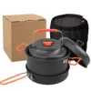 Outdoor Cookware Set Camping Cooking Pot Kettle Steamer Fry Pan Cooking Set 4