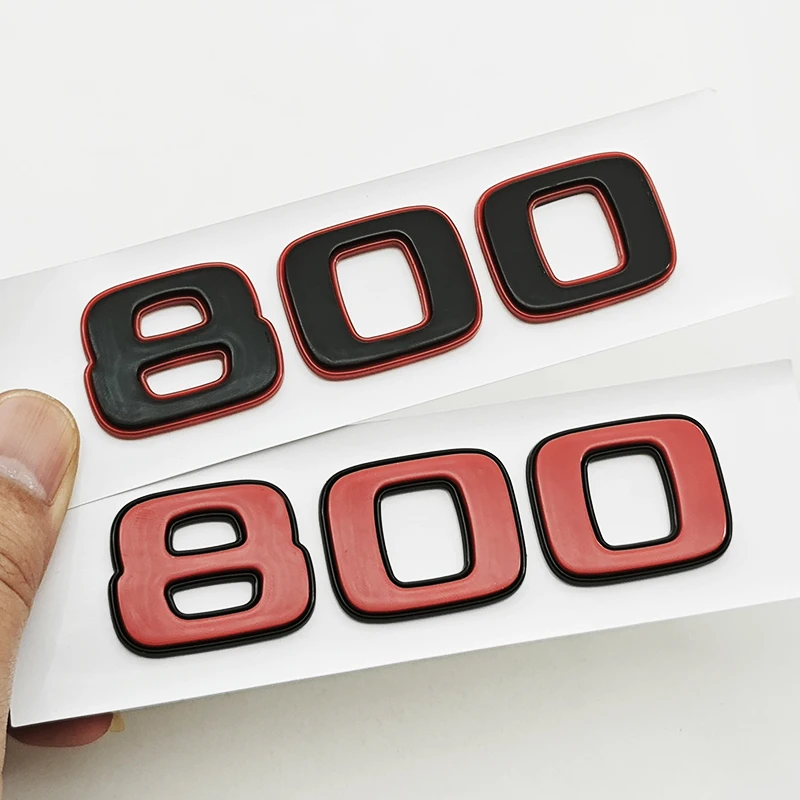 3D ABS 자동차 스타일링 로고 800 장식 엠블럼 배지 데칼 메르세데스 벤츠 W464 G500 G63 브라부스 G700 G800 900 로켓 에디션용
