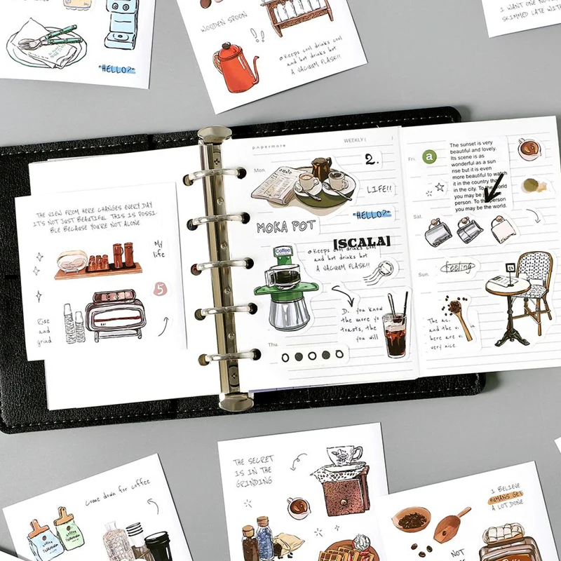 50pcs/bag stickers sticker book soft time series handbook material DIY photo frame album phone case diary creative stickers