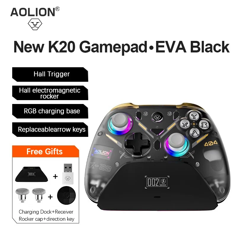 Aolion RGB Wireless Gaming Controller With Charging Dock Gamepad