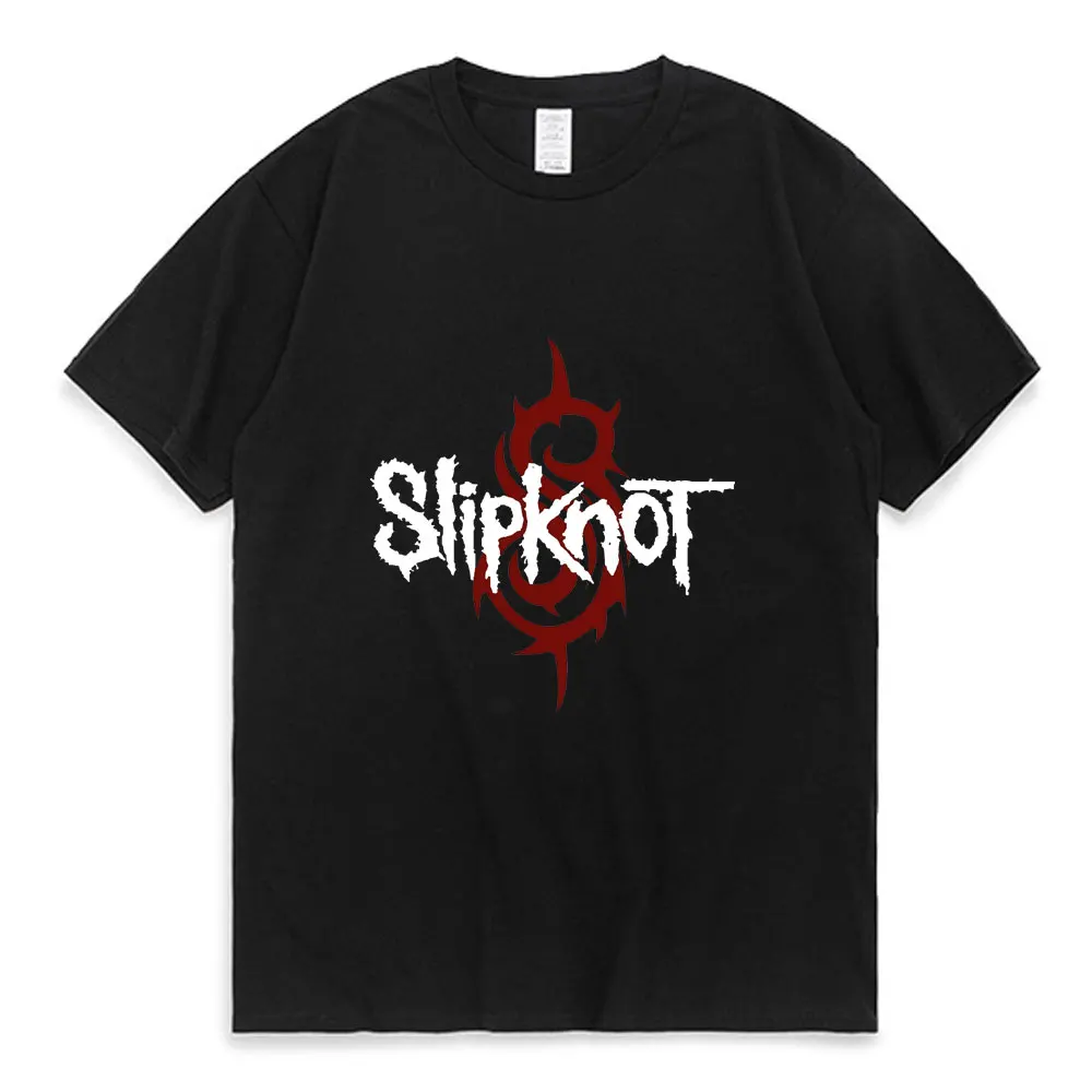 

Summer Cotton T Shirt Men Slipknots Print T-shirt Heavy Metal Tops Prepare for Hell Tour Tees Man Rock Band Street Black Tshirt