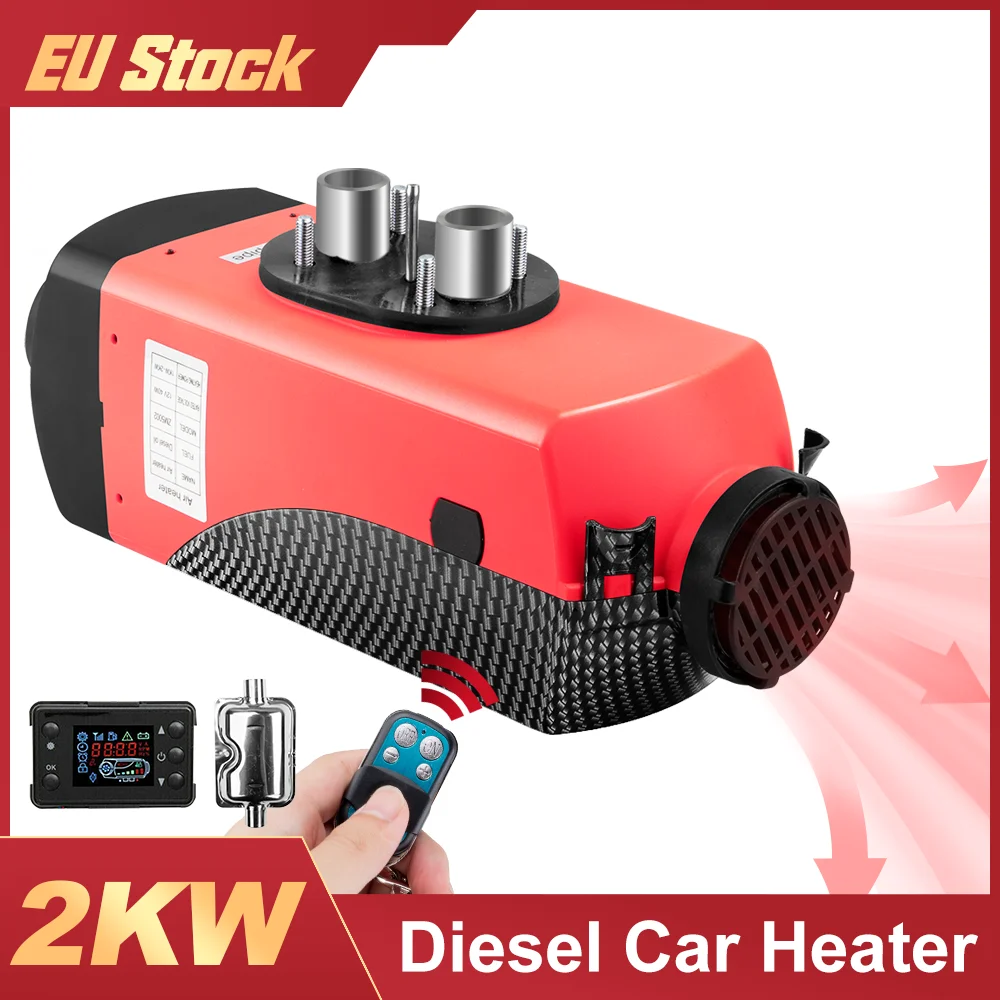 Renoster 2kw 12v Car Air Heater W Silencer Lcd Remote Control 2000w Air