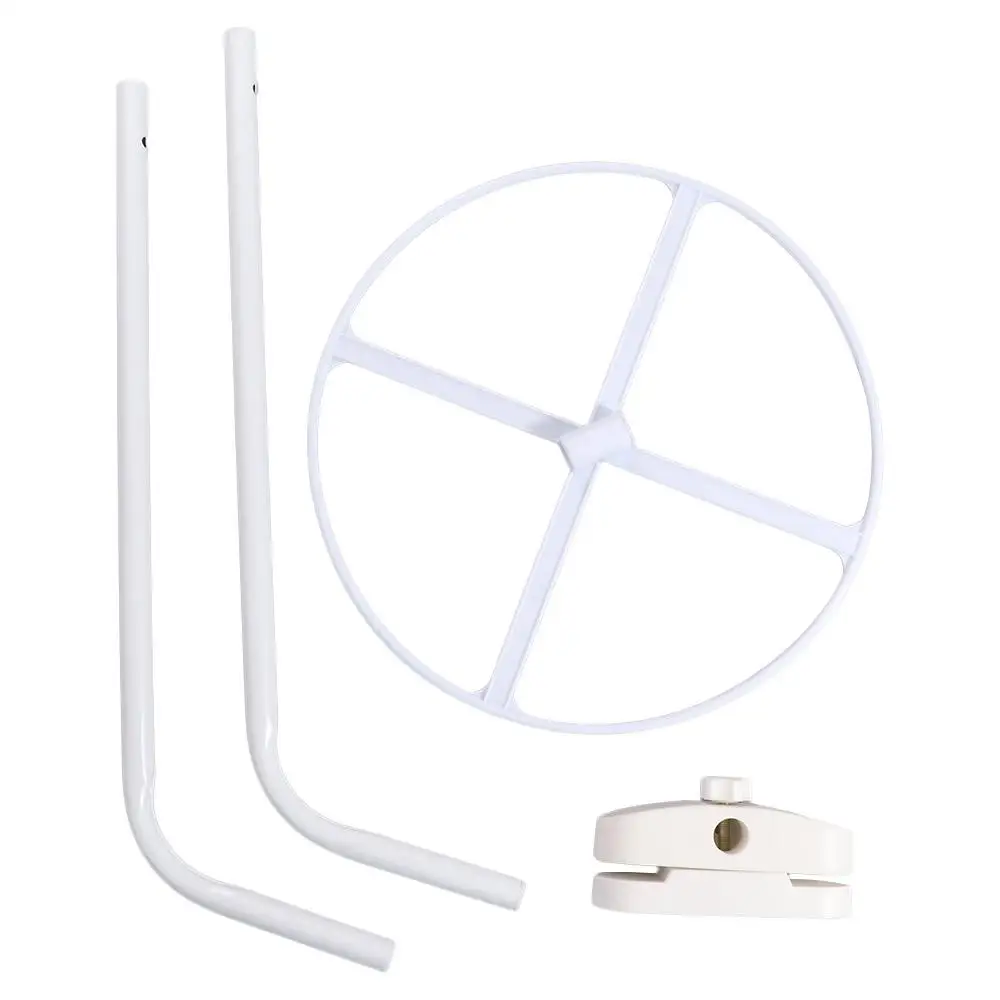 Bed Dome Cots Accessories Iron Mosquito Net Stand White Durable Bed Net Holder Stand Round Ring Rack Stand Baby Crib Cot