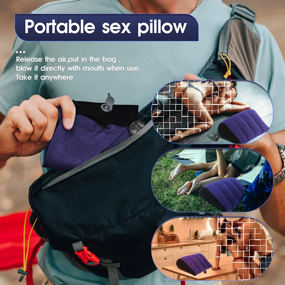 Sex Toys Pillow Position Cushion Triangle Inflatable Ramp Furniture Couples Toy Positioning for Deeper Position for Couples 18+