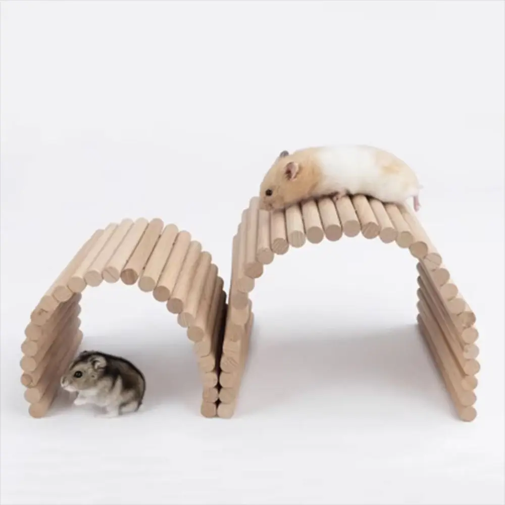 1Pcs Draht Serie Verbindung Hamster Klettern Leiter Einfach Zu Installieren Holz Suspension Brücke Käfig Dekoration Zaun Partition – Detail 7