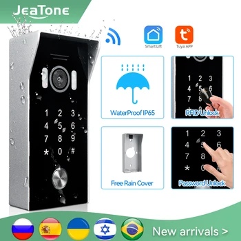 Jeatone 투야 스마트 와이파이 비디오 초인종, 유선 홈 비디오 인터콤, 배터리 필요 없음, 카메라 및 코드 포함 도어 폰 인터콤