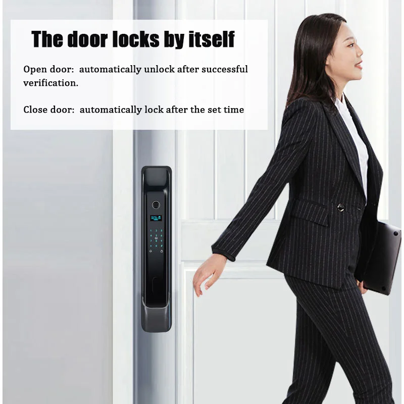 Fingerprint Door Lock Smart Door Lock Electronic Lock Smart Lock Password Lock Digital Password Electronic Locks APP Remote Control Unlock Automatic Fingerprint Smart Door Lock Camera