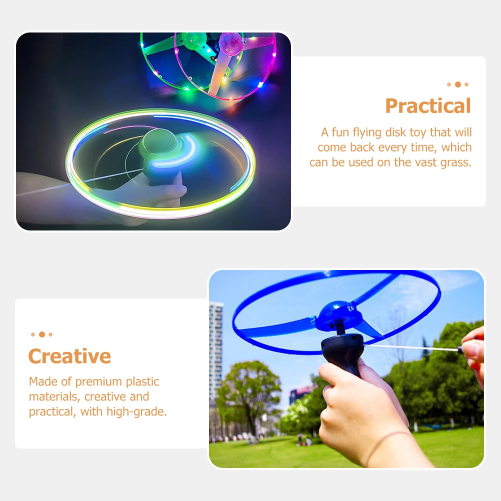 4 Pcs Glowing Flying Disc Toys Premium Plastic Material Fun Educational Kids Outdoor Games UFO Flying Discs Glow In Dark 5