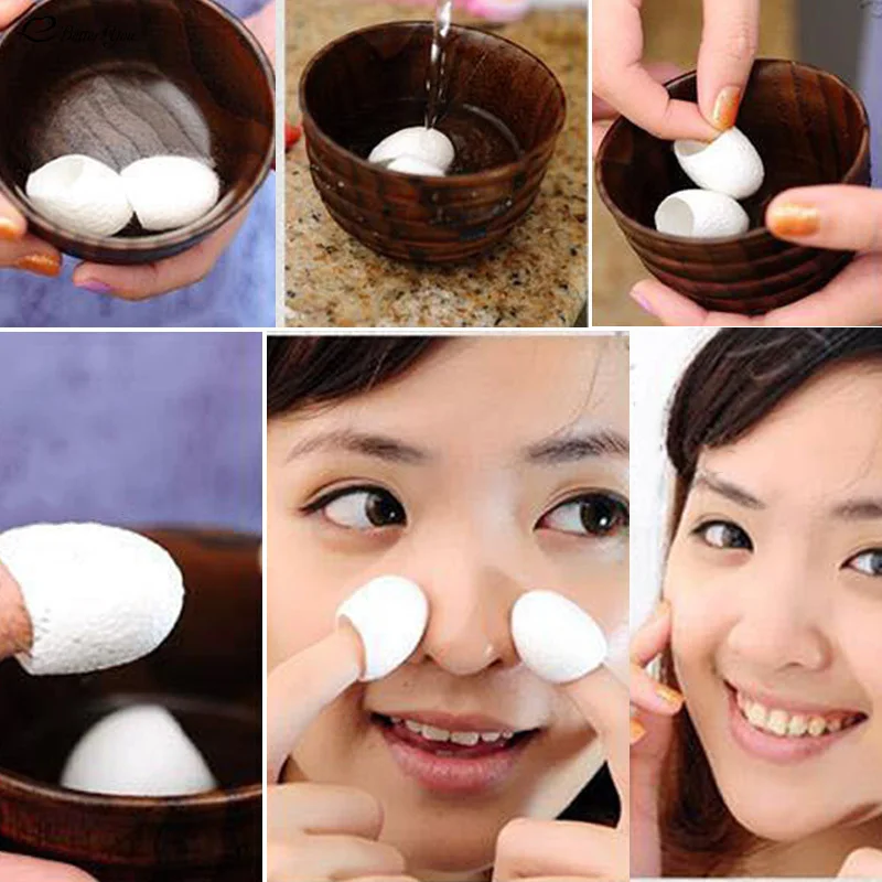 100 Pcs Silkworm Balls Purifying Whitening Exfoliating Facial Scrub Balls Blackhead Remover Natural Silk Cocoons