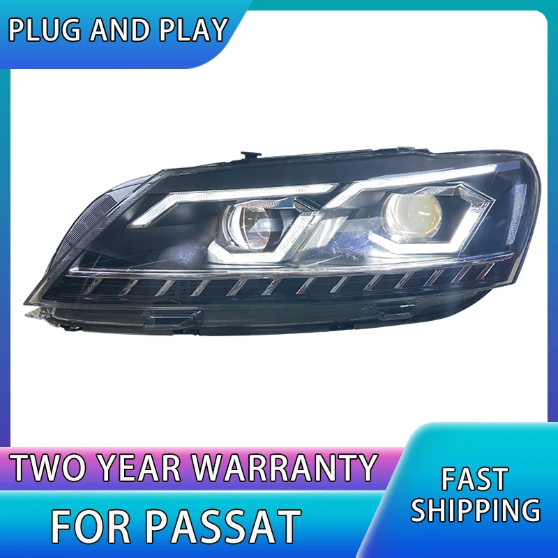 Akd Car Styling For Vw Passat B7 Headlights 2011-2016 Led Headlight Drl Hid  Head Lamp Bi Xenon Projector Lens Auto Accessories - Car Headlight Assembly  - AliExpress