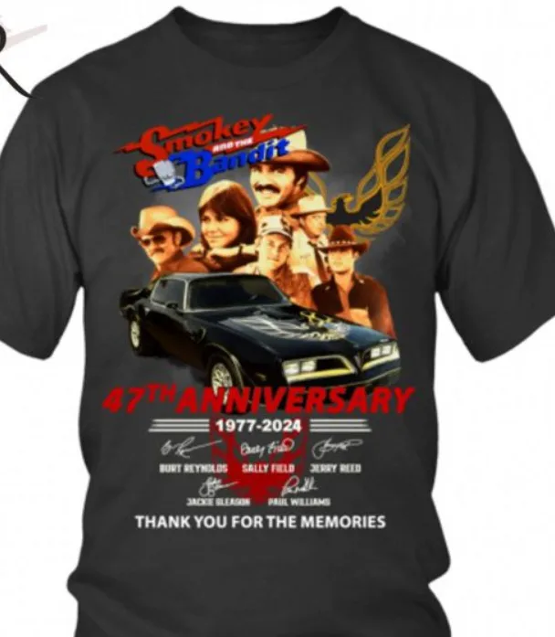 

Футболка Smokey And Bandit на 47-ю годовщину 1977-2024 спасибо за воспоминания