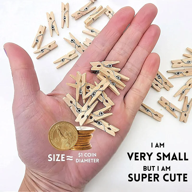 25/35/45/72mm 나무 옷 핀 천연 나무 녹 방지 나무 클립 옷 걸기 사진 야외, 의류 핀