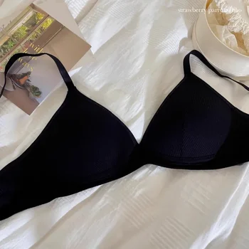 BANERDANNI Parisian Basic Bralette | Fixed Straps & Breathable Fabric | Petite Bust Contour Support Wire Free Comfy Triangle Bra 1
