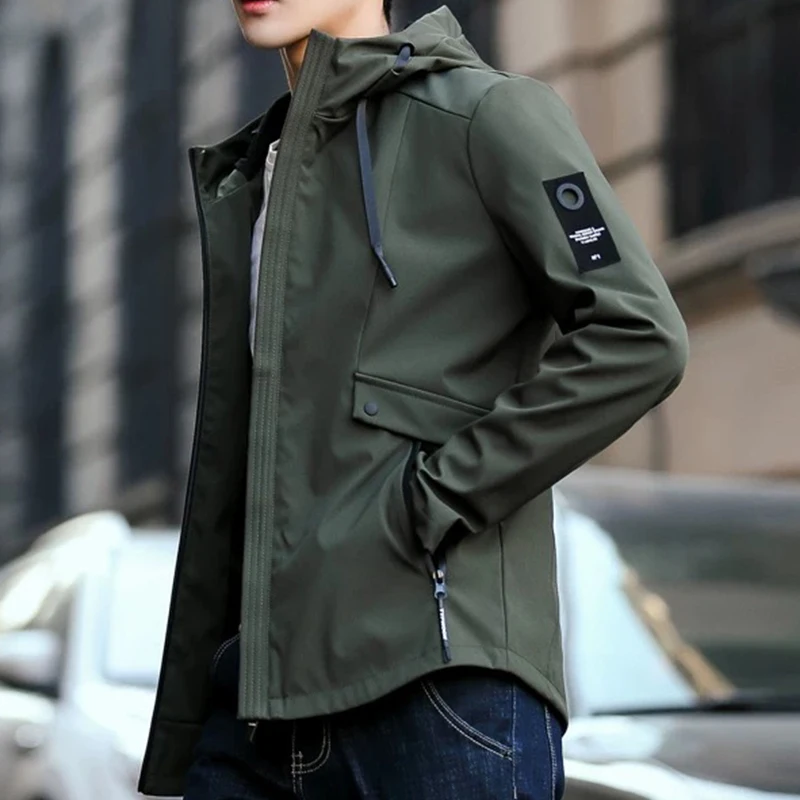 Detachable fall/Winter Parker men's 2024 new fashion jacket plus fleece thickened jacket men's clothes