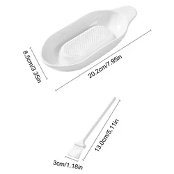 Ceramic Multipurpose Grater Plate for Ginger, Wasabi, Garlic, Cheese, and More (WHITE)