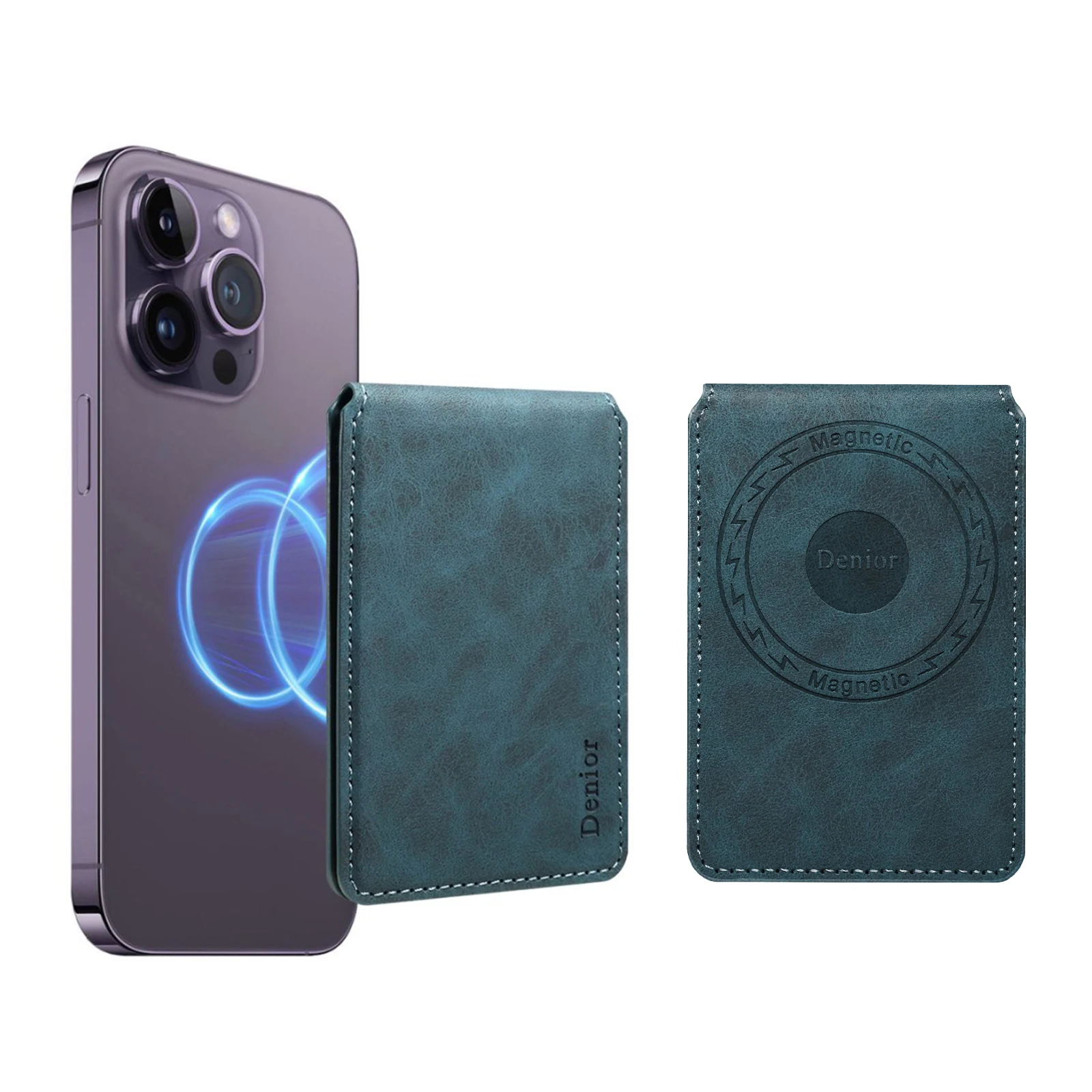 Denior Magnetic Leather Card Holder