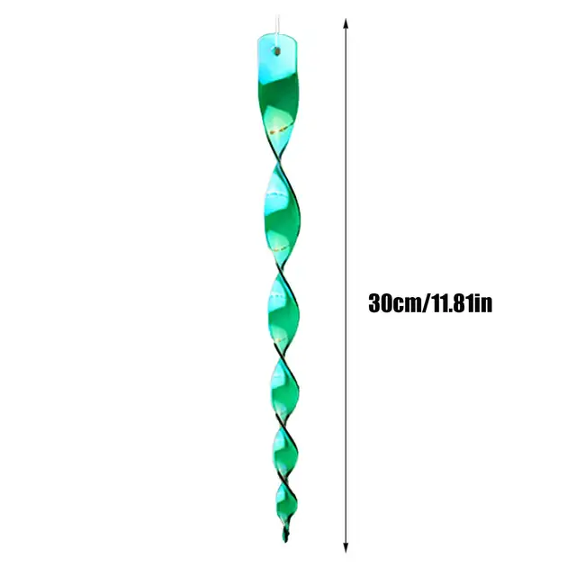 30 Cm-Es Fényvisszaverő Madárrátrák Lógó Madárriasztók Szél Spirális Rúd Flash Madár Ijesztő Kert Anti-Madár 1 Pc - Image 6