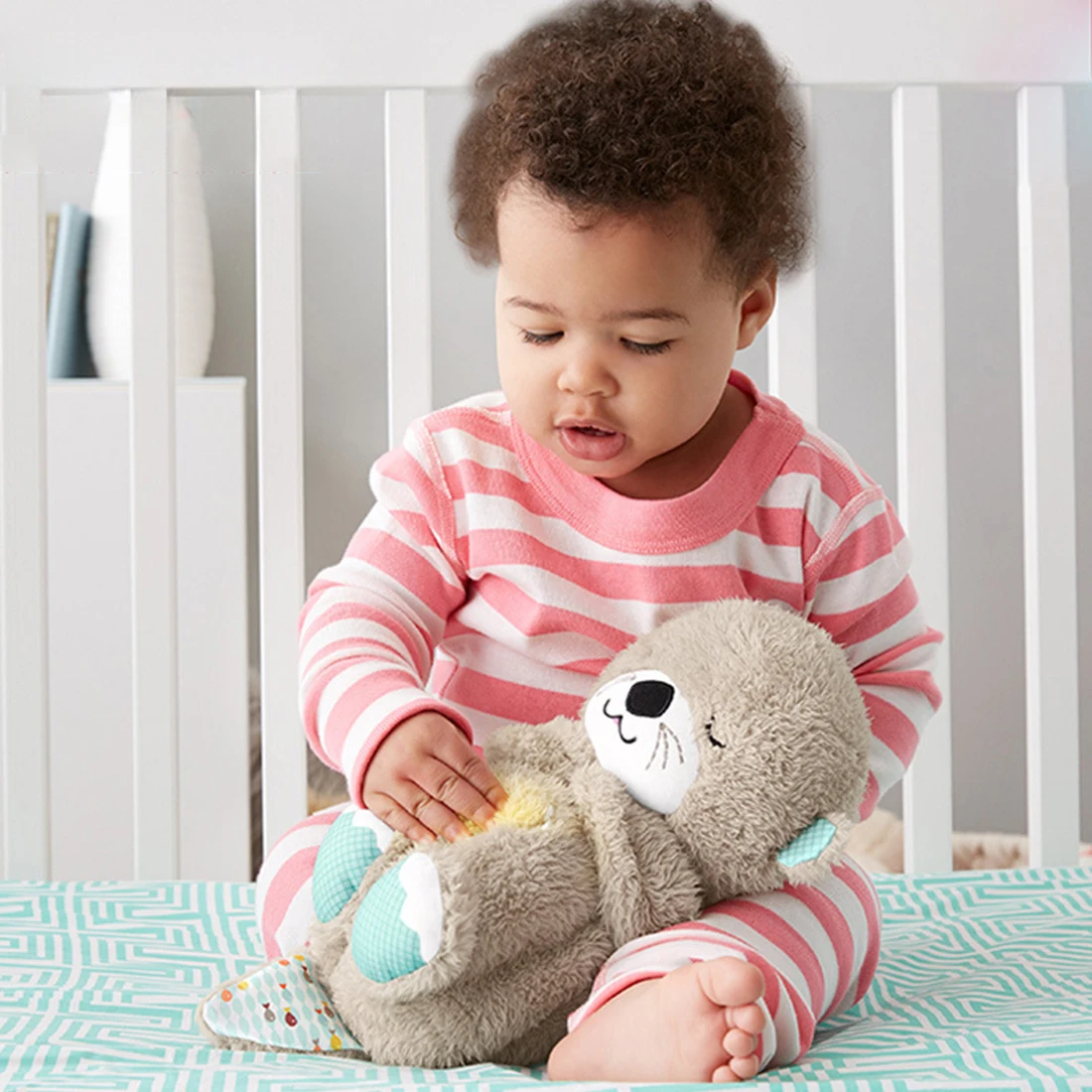 CuteBabySleepAndPlaymateOtterMusicalStuffedBabyToyNimalPlush