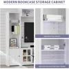 4 Piece Wall Unit TV Stand with Bookshelf,TV Console Table Media Entertainment Center, Living Room Wine Cabinet Display Cabinet 5